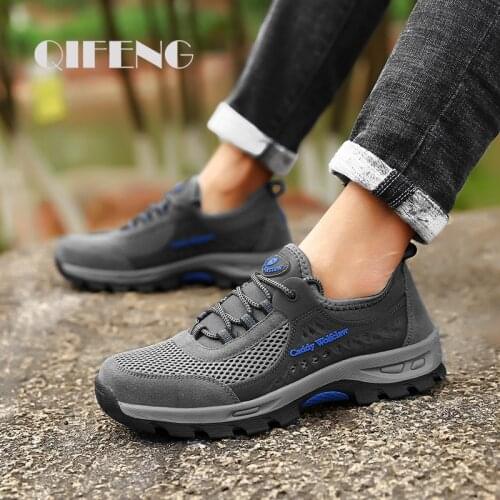 2021Casual Shoes Men Summer Outdoor Mesh Sneakers Non-slip Trendy Shoe Black Fashion Footwear Autumn Winter Trekking Shoes Sport