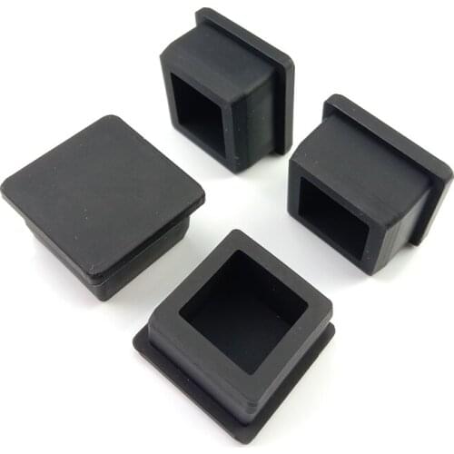 40mm Square hole plug Square Pipe Hole Protection Caps Square Insert Plug High Temperature Silicone Rubber End Caps Seal Gasket
