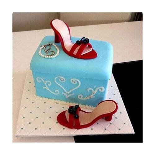 9 pcs/set womens high-heeled shoes Shaped Wedding decoration Cake Mold Fondant Cake Decorating Tools Kitchen Accessories 2213