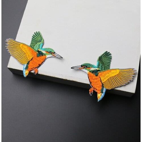 20pcs/lot Bird Embroidered Patch for Clothing Iron Sew Applique Shirt Jacket Bags Sticker Clothes Badges Patch for Jeans