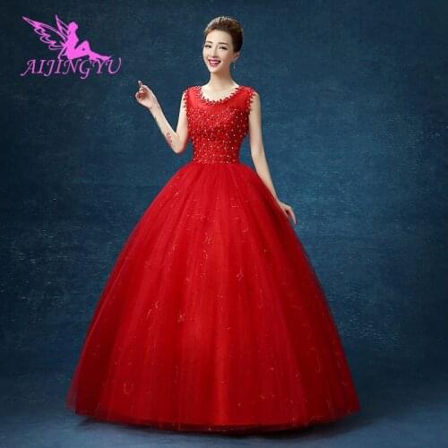 AIJINGYU 2021 elegant Customized new hot selling cheap ball gown lace up back formal bride dresses wedding dress WK787