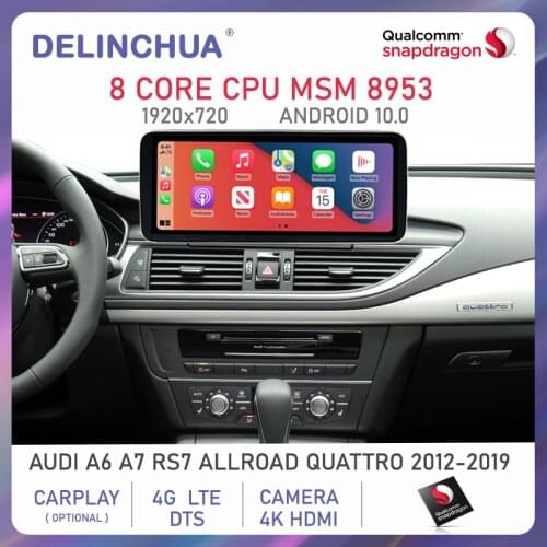 Android 9.0 Multifunction Navigation Car Player Dual System GPS for Audi A6 A7 RS7 Allroad Quattro 2012-2018 GPS 10.25 Inch