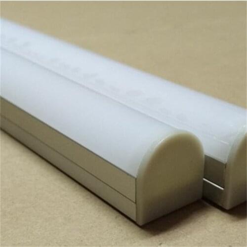 Free Shipping High Quality Round Type 2000mmX19.5mmX20mm Size Aluminum Profile+PC Cover+End Caps+Fittings for LED Strips