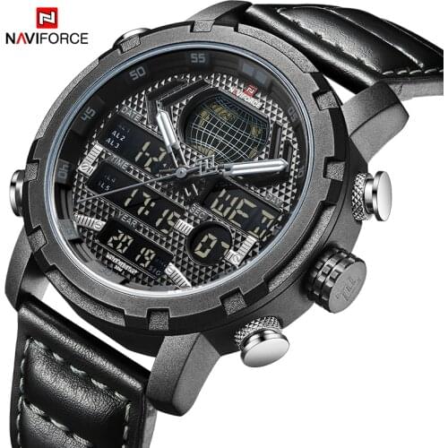2021NAVIFORCE New LED Digital Display Watch For Men Fashion Military Sport Quartz Man Watch Waterproof Black Color Male Clock