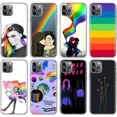 Gay Lesbian LGBT Rainbow Pride Phone Case For Apple Iphone 11 12 Pro MIni 7 7G 8 8G 6S 6 6G X Xr Xs Max Plus + 5G 5S SE Hot Cove