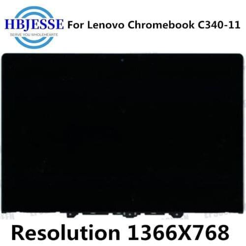 For lenovo chromebook C340-11 repair notebook touch assembly screen NV116WHM T00 11.6digitizer IPS LCD display panel with bezel