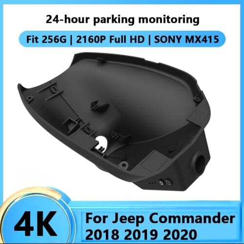 Full HD 4K Car DVR Camera Dash Cam 24H Night Vision For Jeep Commander 2018 2019 2020 Control by Mobile Phone App SONY IMX 415