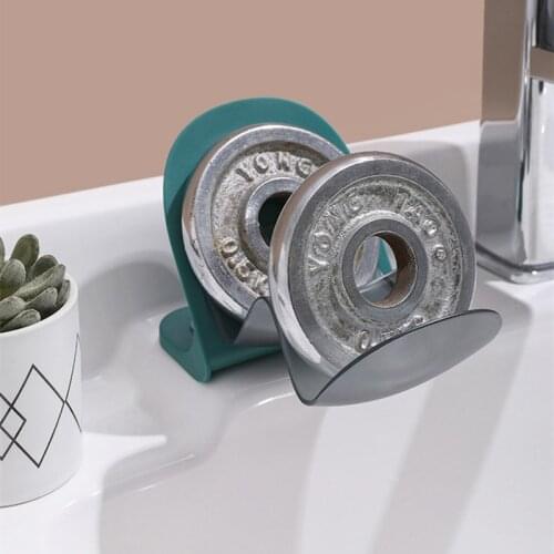 Corrugated Soap Holder Shower Dish Plates Storage Box With Suction Wall Mounted Self Adhesive Plastic Supplies Rack Bathroom