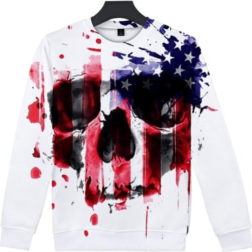 Sidno High Quality Independence Day Hoodies Men/Women Long Sleeve Round Neck Capless Hoodies 3D Print July Fourth Streetwear
