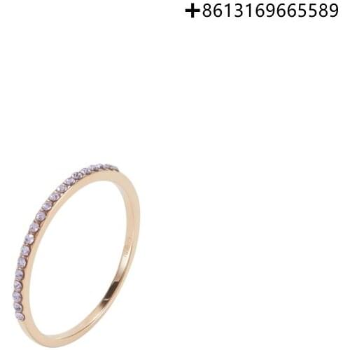 Purple 925 ring trend new Korean edition fashion trend go with everything water gets simple ring