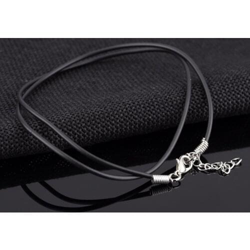 Leather Cord Chain with Stainless Steel Lobster Clasp for Making Jewelry