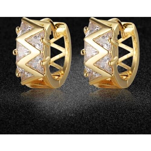 Beautiful Shining Triangle Cubic Zirconia CZ Pave Clip On Earring for Women Fashion Copper Jewellery Wholesale High Quality