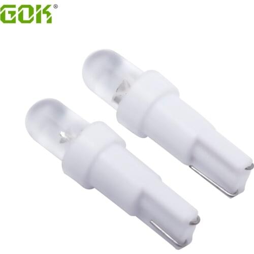 100PCS T5 led 1w T5 LED 58 73 74 Twist Socket Dashboard Gauge Lamps Car Warning Indicator Instrument Cluster Lights Bulb 12V