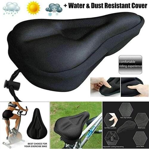 Hot 3D Soft Thickened Bicycle Seat Breathable Bicycle Saddle Seat Cover Comfortable Foam Seat Mountain Bike Cycling Pad Cushion