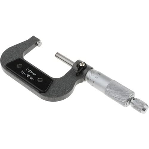 Mechanical Micrometer 25-50mm Range 0.01mm Resolution High Precision Outside Micrometer Industrial Tool
