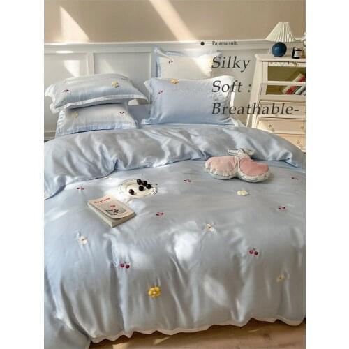 Cute sweet red cherry bedding set teen child kid,cotton twin full queen home textile bed sheet pillow case duvet cover