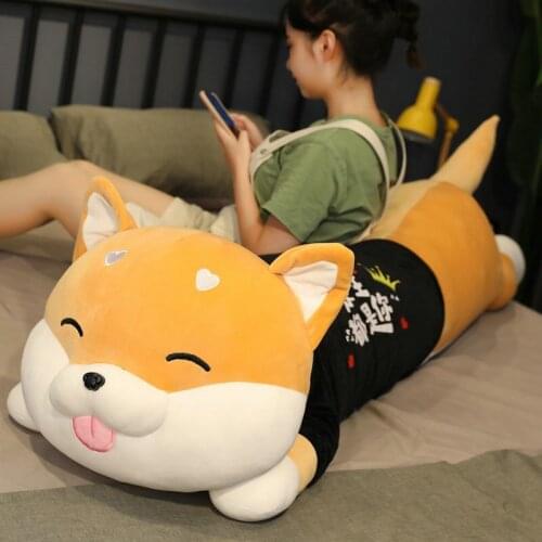 80-120cm New Lovely Dog Plush Toys Cute Stuffed Animal Long Pillow Cushion Shiba Inu Doll Child Kids Baby Christmas Girl