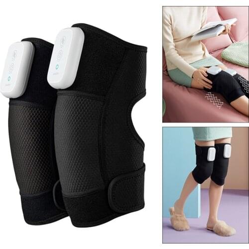 Portable Electric Knee Massager Joint Pain Relief Therapy Elbow Shoulder Hot Heating Massage Device Kneading
