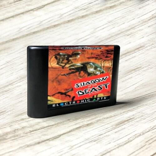 Shadow of the Beast - EUR Label Flashkit MD Electroless Gold PCB Card for Sega Genesis Megadrive Video Game Console