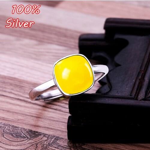 925 Sterling Silver Color Adjustable Ring Blank Settings Fitting 6MM/7MM/8MM Square Cabochons Tray Jewelry Making