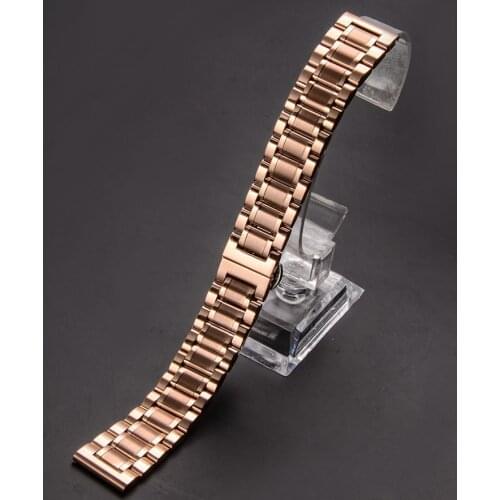 Stainless Steel Strap Flat Interface Watch Male 18mm~30mm Stainless Steel Strap Spot Wholesale