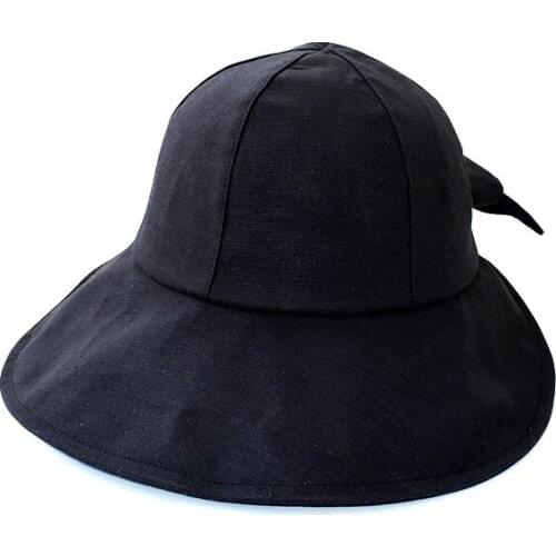 Fisherman hat female Korean version sweet soft sister web celebrity same basin hat summer cotton bow sunshade hat Free Shipping