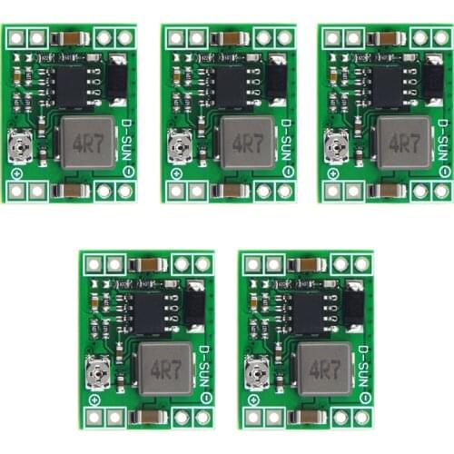 5PCS Ultra-Small Size DC-DC Step Down Power Supply Module 3A Adjustable Buck Converter for Arduino Replace LM2596