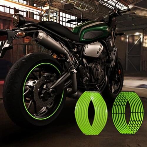 10" 12" 14" 16" 18" Motorcycle Sticker Reflective Pegatinas Moto Strips Wheel Rim Moto Stickers For Honda Yamaha Kawasaki Suzuki