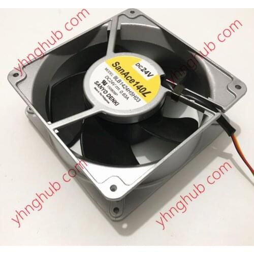 Sanyo Denki 9LB1424H5H03 DC 24V 0.63A 140x140x50mm Server Cooling Fan