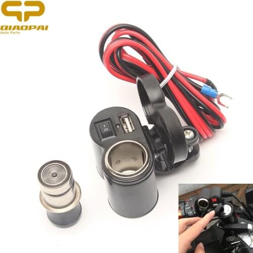 Motorcycle Charger Plug Waterproof Motobike 5V Usb Charger Cigarette Light 12-24V Charger Adapter for Handlebar Moto Phone GPS