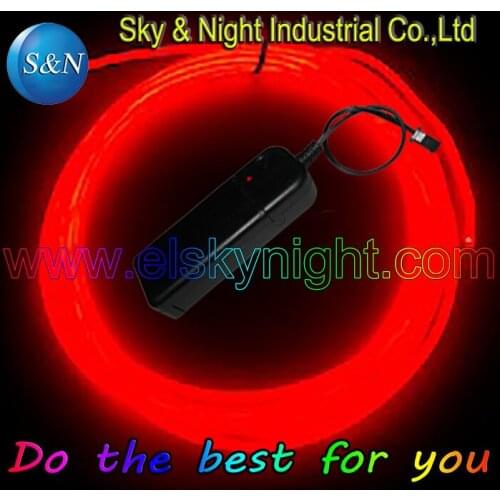 High Quality Red 4M Flexible Neon Light EL Wire Rope Tube with Controller