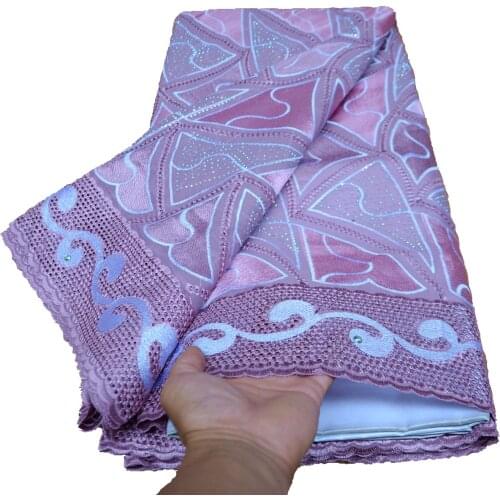 High quality African wedding lace fabric with stones Nigerian big occasion embroidery swiss voile lace for clothes 912150