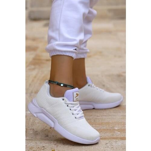 Woggo Lgr 3021 Daily Knitwear Meshed Laced Women Sports Shoes