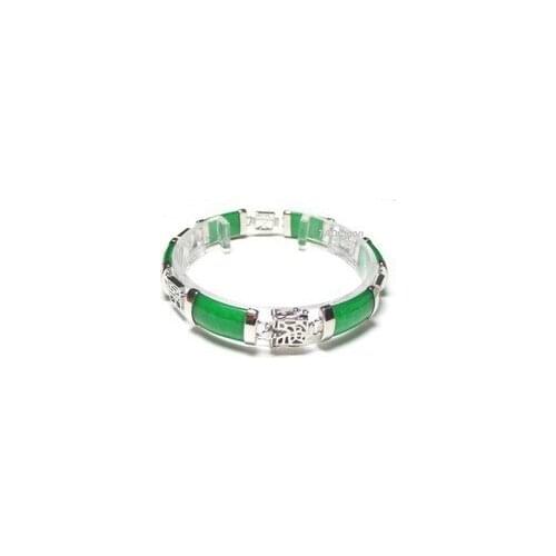 Women Gift word Love GREEN gems BRACELET Quartz stone 7.5-8" Armschmuck Wholesale Wedding Girl MEN Quar