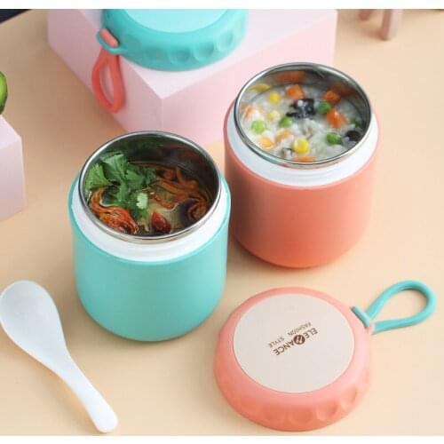 400ML stainless steel soup cup Insulated Lunch Box Holder Portable Food Container For Picnic School Office Hand-Held Thermos