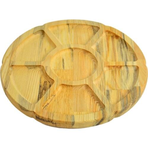 6+1 Wooden Circle Serving Tray Modern rolling tray tray trays decorative kitchen storage rattan weed tray weed tray jewelry tray