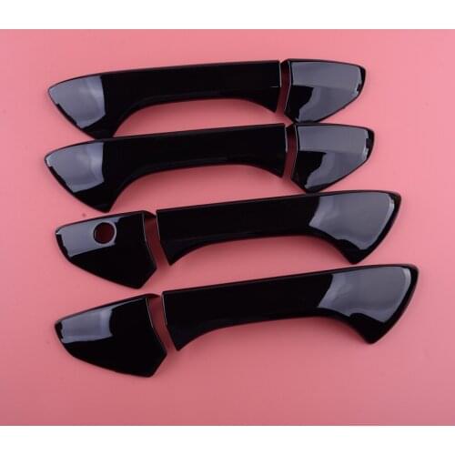 8Pcs/Set Gloss Black Car Side Door Handle Cover Trim Decor Fit for Honda Accord Sedan 2008 2009 2010 2011 2012 Left Hand Drive