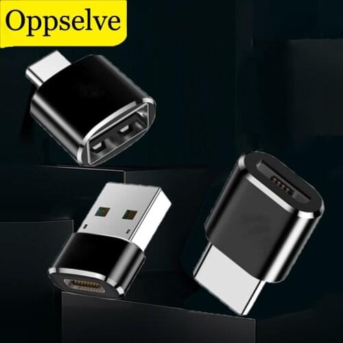 Oppselve OTG Adapter Micro USB Type C to USB Type-C Adapter For Samsung Galaxy S10 Macbook USB C OTG Adapter For Huawei P30 Pro