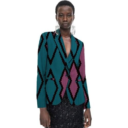 African Fashion women suit jackets dashiki print blazers wear tailor made female Ankara outfit occasion wedding/party clothes