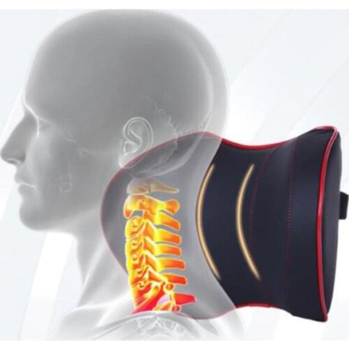 Car Seat Head Neck Rest Massage Auto Pillow Space Memory Neck Headrest Car Vehicular Pillow Seat Headrest Accessories