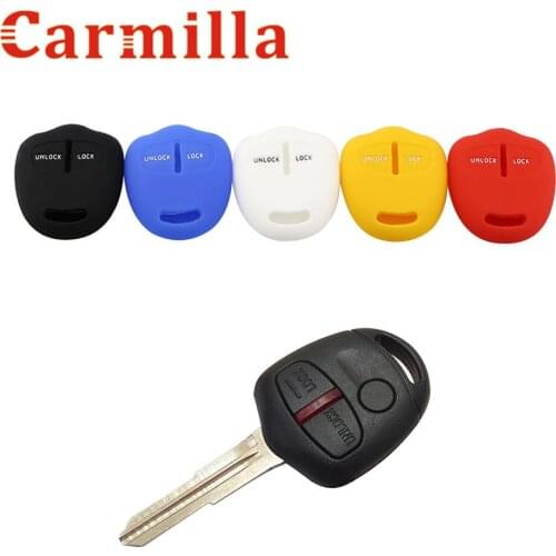 Carmilla Car Silicone Key Protective Cover Car Key Case Holder for Mitsubishi Outlander Colt LANCER Grandis Pajero Sport Parts
