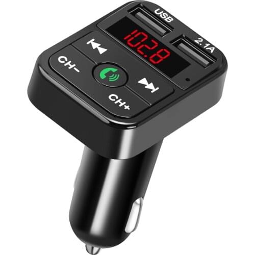 Bluetooth 5.0 FM Transmitter Car MP3 Player Dual USB 2.1A Fast Charger Car Music Player FM Modulator Audio Frequency Radio