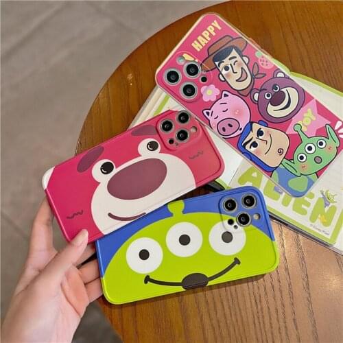 Disney Alien Buzz Lightyear Anime Phone Case Men Women Couples Silicone Soft Shell for Iphone 7 8 Plus X/xs/xr/xsmax/11 12pro