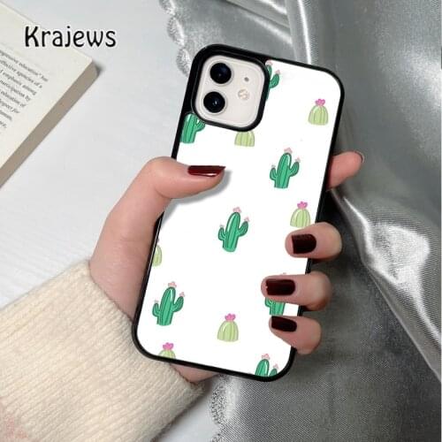 Krajews Mini Cactus coque Phone Case for iPhone 12 mini 5 6S 7 8 PLUS X XS XR 11 PRO MAX SE 2020 Back Cover Funda Shell