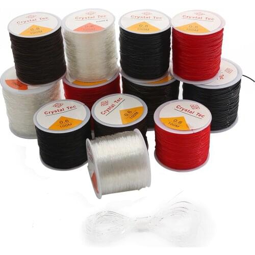 0.6/0.8/1/1.2mm Four-Color Round Shape Crystal Thread For Jewelry Bracelet DIY Handmade Beaded Accessories Elastic Line