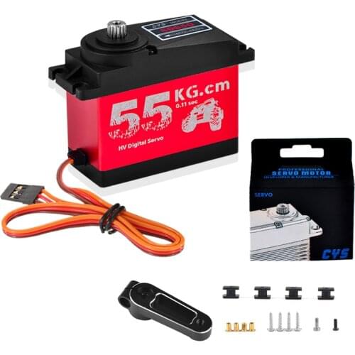 CYS-S0650 Large 55Kg HV High Torque Metal Gear Digital Servo for RC Car Boat Airplane HPI Rovan Km Baja 5B 5T RC Servo