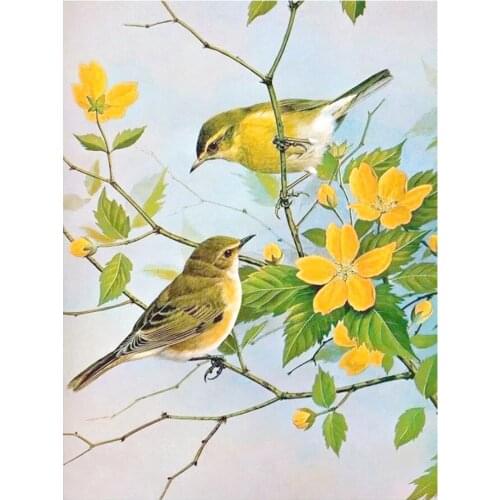 Flowers Birds Diamond Painting Round Full Drill Animal Floral Nouveaute DIY Mosaic Embroidery 5D Cross Stitch Home Decor Gifts