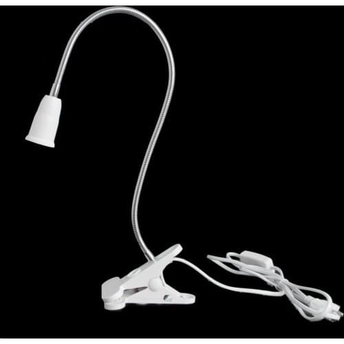 E27 50cm AC 85-265V Flexible Clip on Switch LED Lamp Holder Socket Power Cable