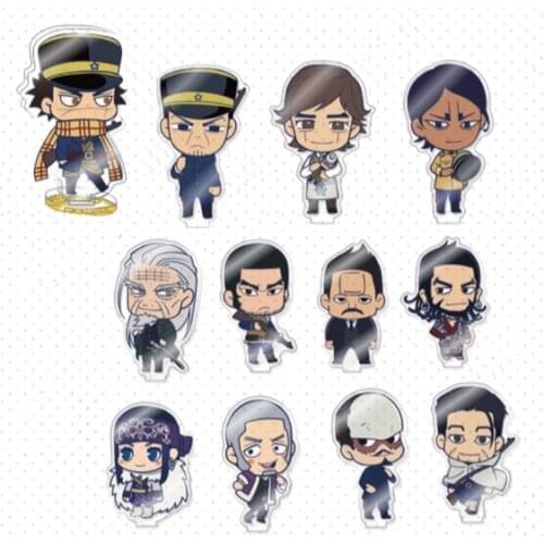 Hot Anime Golden Kamuy Sugimoto Saichi Kochoube Asuko Acrylic Figure Stand Display Model Plate Table Decor Cosplay Birthday Gift