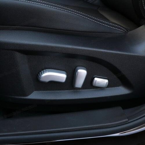 Lsrtw2017 Car Seat Adjust Button Knob Cover Trim Chrome for Renault Koleos Samsung QM6 2017 2018 2019 2020 2021 Accessories